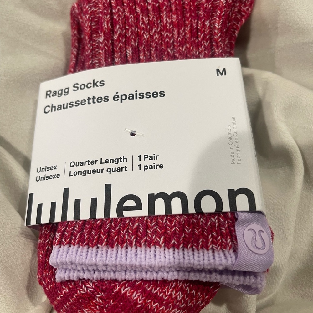 lululemon athletica Red Ragg Socks new